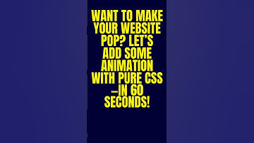 CSS Animation in 60 Seconds! 💥 | Web Design Tips #shorts