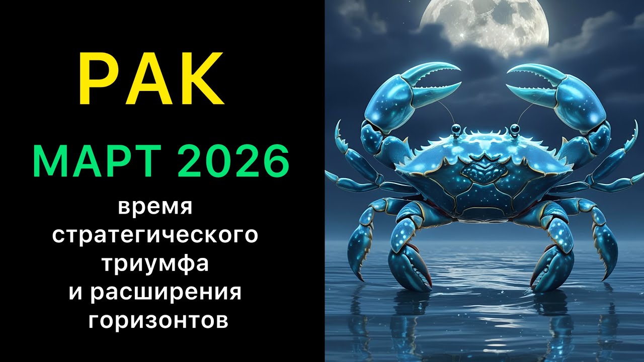 РАК ГОРОСКОП НА МАРТ 2026 года