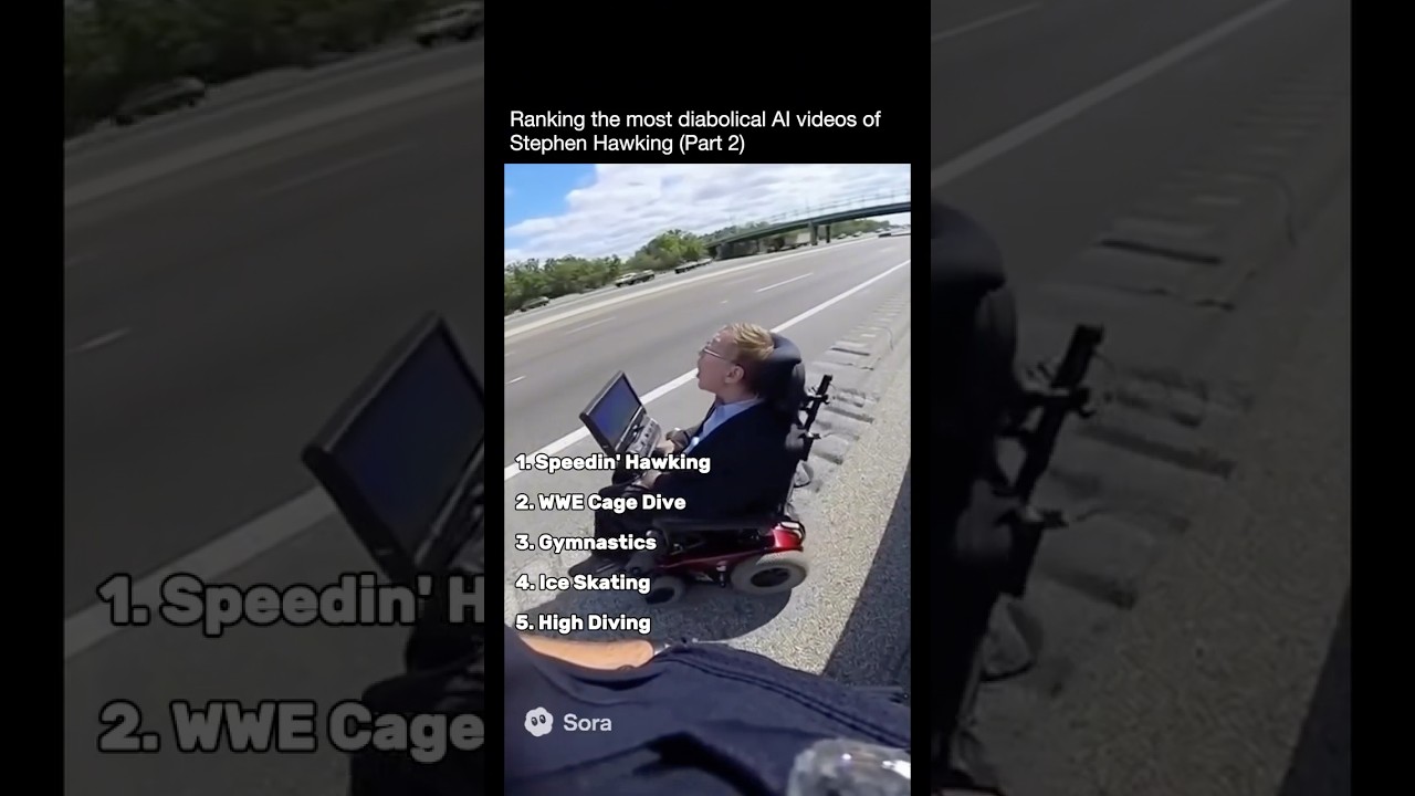 Top 5 Stephen Hawking Sora 2 clips | AI Stephen Hawking in SORA 2 Is Completely Unhinged 😭💀