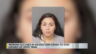 Woman accused in deadly DWI to stay locked up until trial