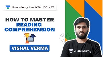 NTA UGC NET | How to Master Reading Comprehension | Vishal Verma | Unacademy