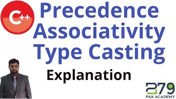 detail class of precedence, associativity and type casting in c++