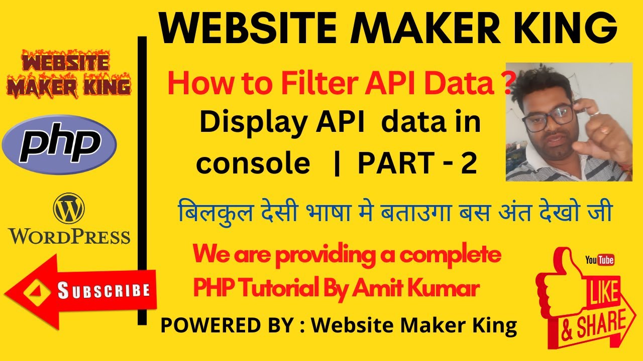 How to Filter api data using JQUERY Logic | How to fetch specific filed ...