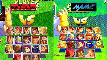 street fighter alpha 2 - Arcade VS Snes Console VS Console