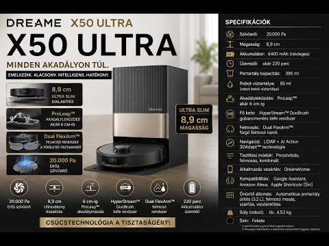 Dreame X50 Ultra -  kicsomagolás, üzembehelyezés