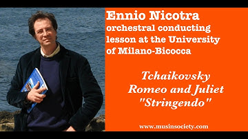 How to make accelerando.Learn conducting with Ennio Nicotra Romeo and Juliet  "stringendo"