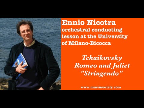 How to make accelerando.Learn conducting with Ennio Nicotra Romeo and Juliet  "stringendo"
