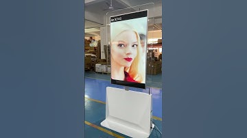 Double Side Floor Standing Transparent Kiosk Advertising Digital signage Lcd Window Display