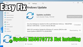 Fix Update KB5070773 Not Installing On Windows 11 Version 25H2/24H2