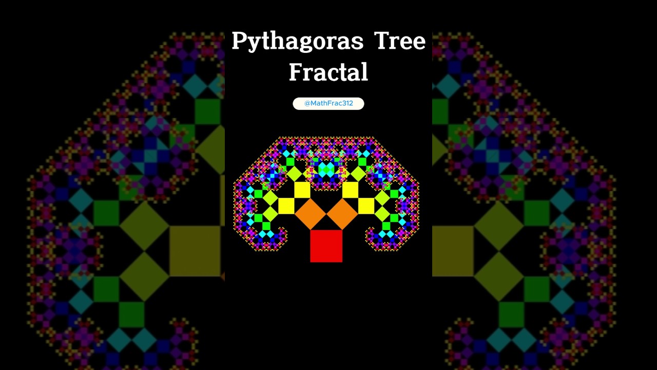 Pythagoras Tree Fractal 🌳#shorts #maths #fractal #mathshorts