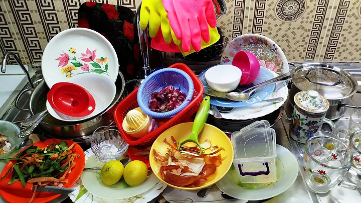 Relaxing Hand Dishwashing ASMR 🧽 | Sparkling Bubbles & Gentle Water Flow