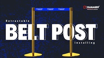 ✅Installing Belt Post Queue Manager | Crowd control solution | Belt Pole Barrier | Rope Post barrier