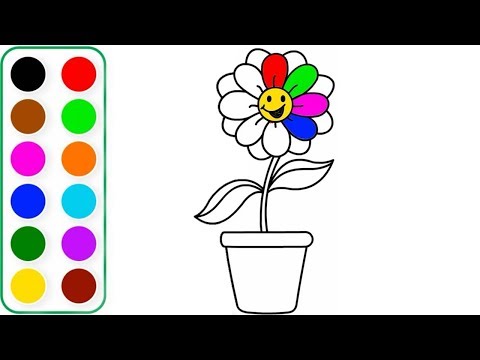 how-to-draw-a-beautiful-flower-for-kids-|-flower-drawing-for-kids-|-flower-coloring-step-by-step