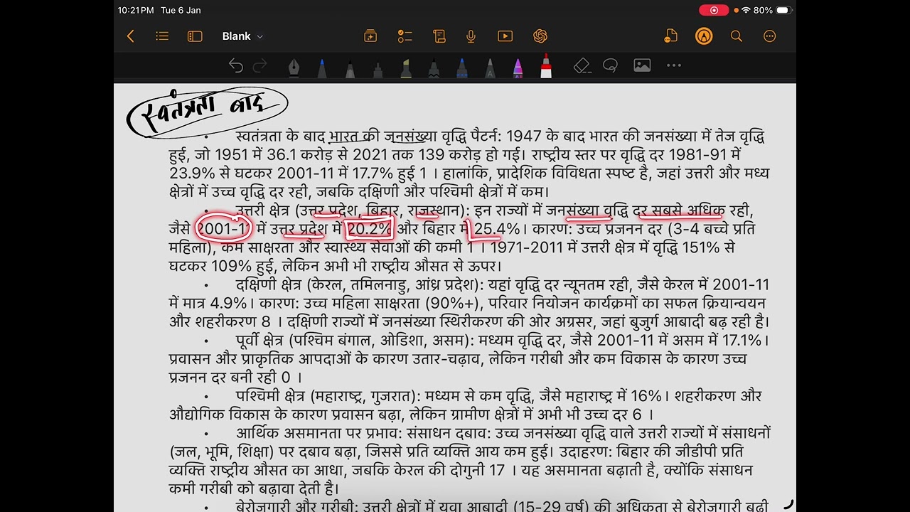 स्वतंत्रता बाद जनसंख्या 