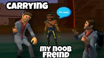 Carrying My Noob Freind!!! - Rocket Royale