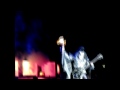 KISS - Hershey, PA - July 31, 2010: Gene Simmons breathes fire during Firehouse
