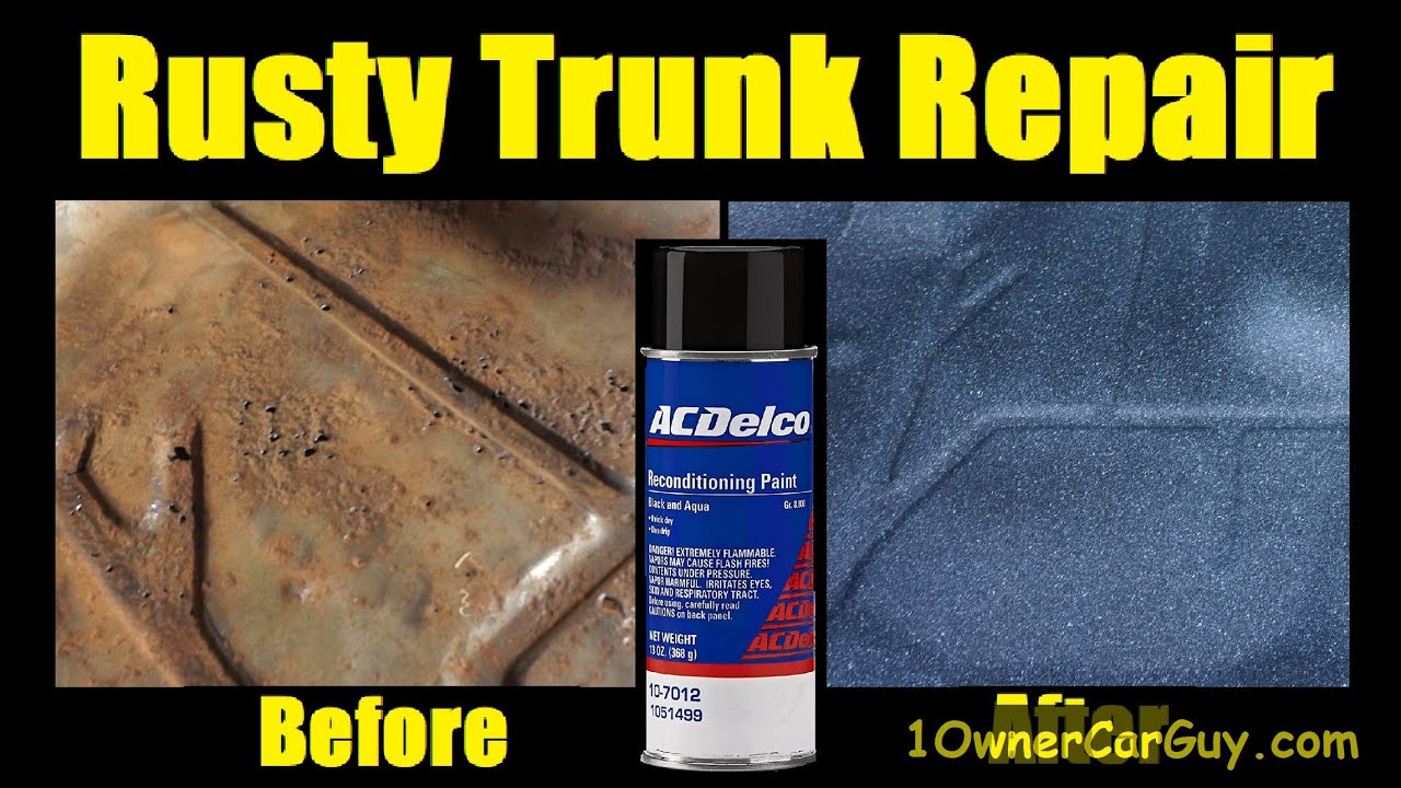 Restore Rusty Trunk Holes Factory AC Delco Spatter Speckle Paint