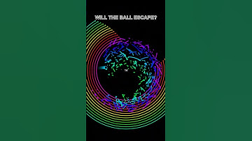 Can the ball escape?#asmrsounds #satisfying ​ #python​ #simulation​
