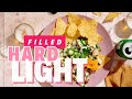 Twolight setup for filled hard light food photography