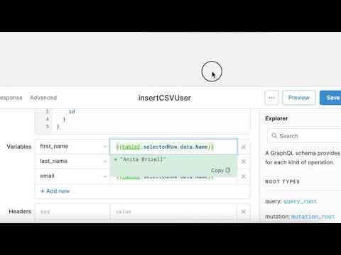 How to upload a CSV file by row into a GraphQL API endpoint [Retool Rough Cuts]