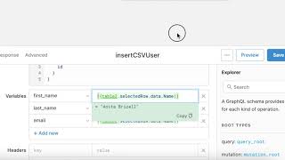 How to upload a CSV file by row into a GraphQL API endpoint [Retool Rough Cuts]