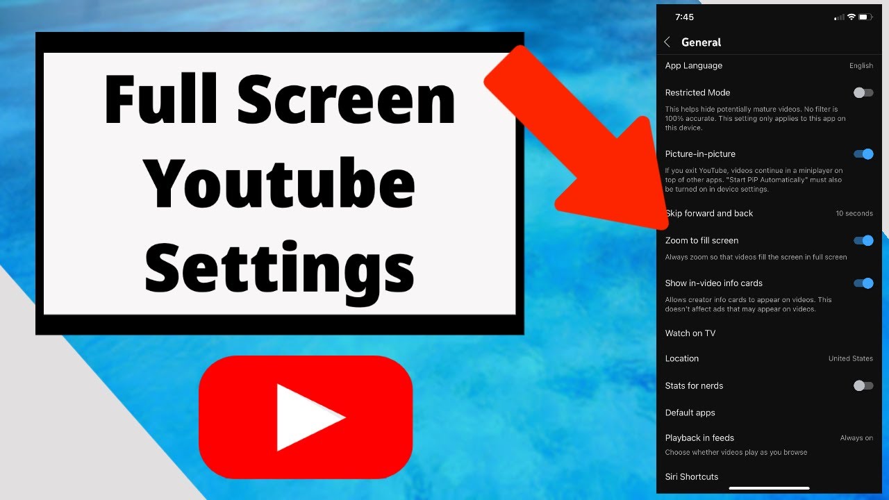 Full Screen Youtube Settings - YouTube
