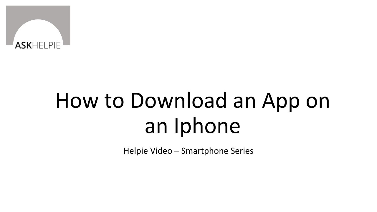 How to Download an App on An Iphone YouTube