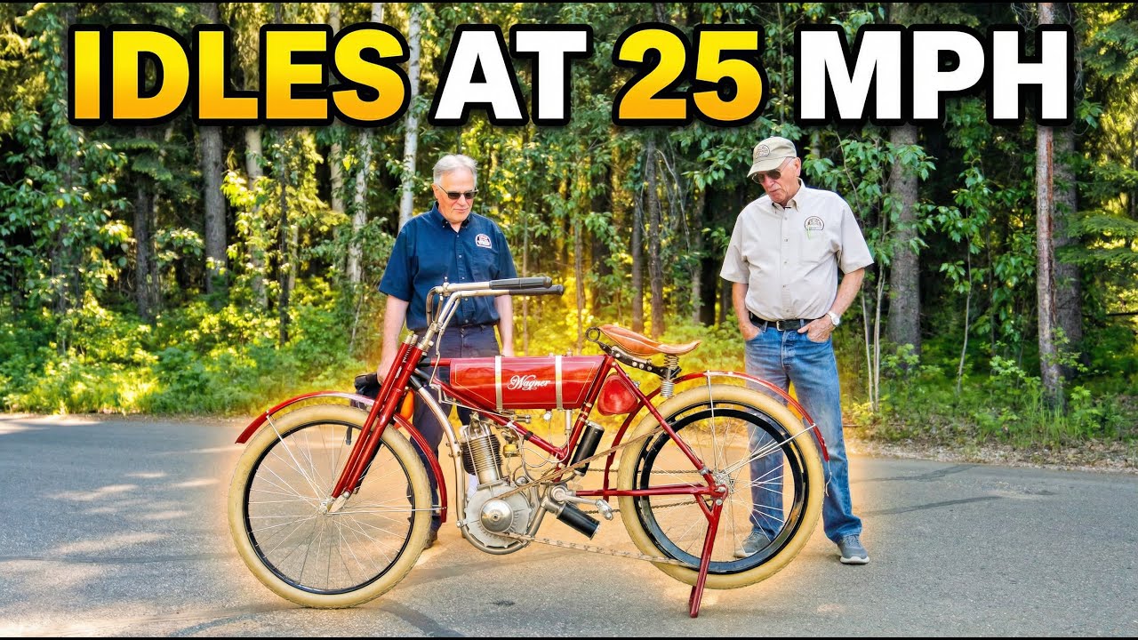 This Rare 1911 Motorcycle Idles at 25 MP! This is the 1911 Wagner Single.