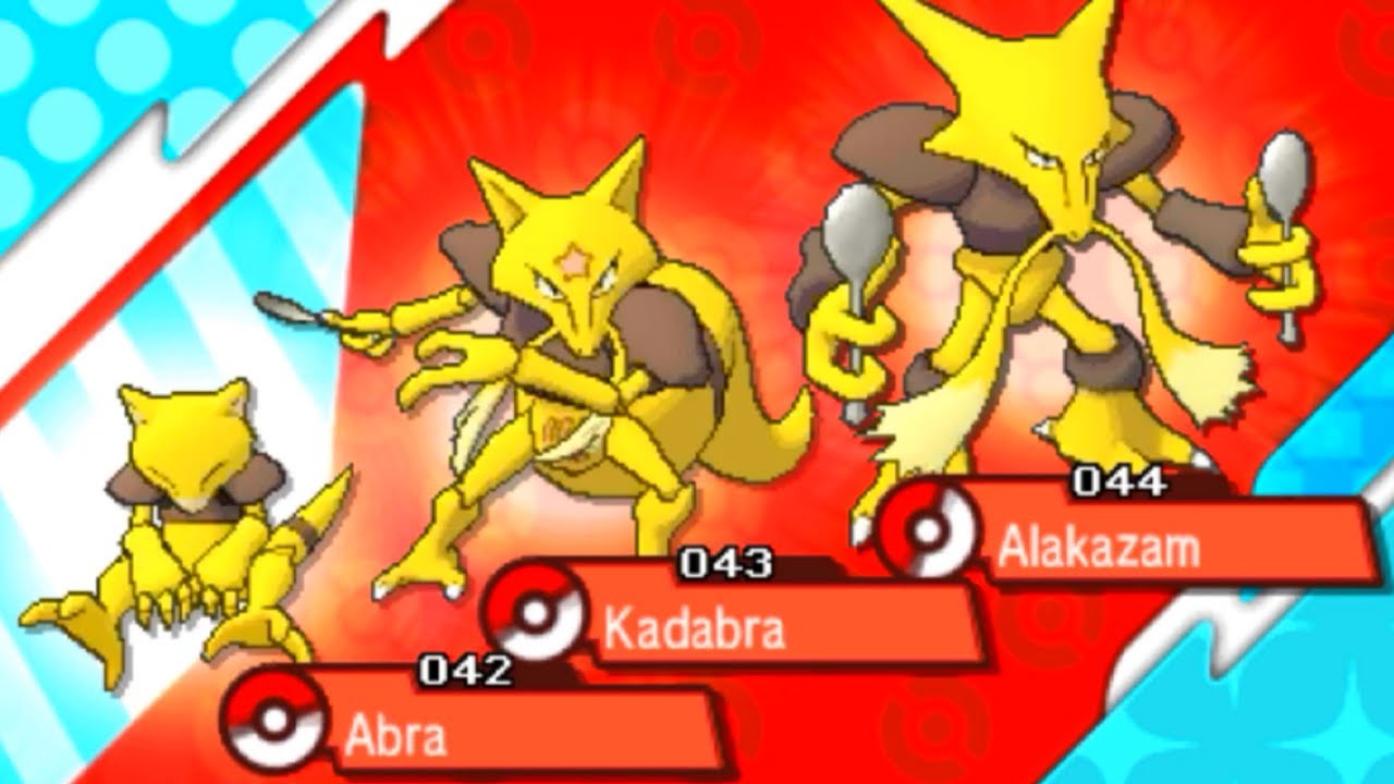 Abra, Kadabra, Alakazam - presupported full evolution line