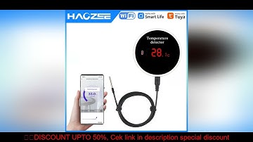 Haozee Tuya Smart WIFI Thermometer With External Temperature Probe USB Charge or Rechargable Battery