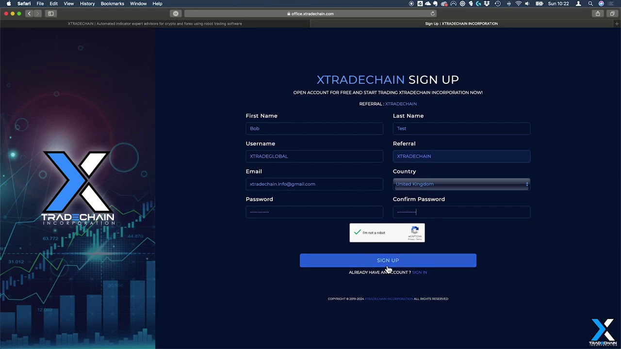 How to register | XTRADECHAIN - YouTube