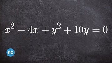 Completing the Square Of A Circle In General Form | Pre Calculus x^2 4x+y^2+10y=0