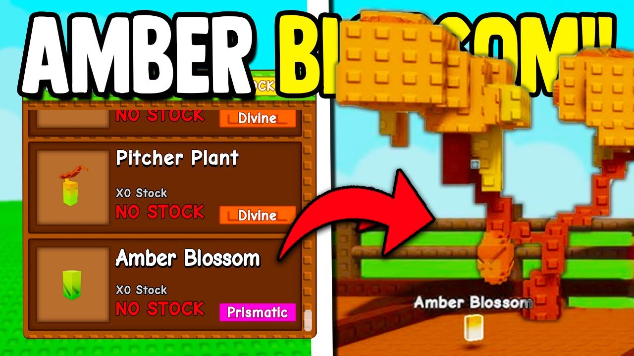 NEW AMBER BLOSSOM!! | Grow a Garden ROBLOX - YouTube