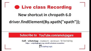 New shorcut in chropath 6.0