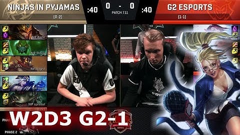Ninjas in Pyjamas vs G2 eSports | Game 1 S7 EU LCS Summer 2017 Week 2 Day 3 | NIP vs G2 G1 W2D3