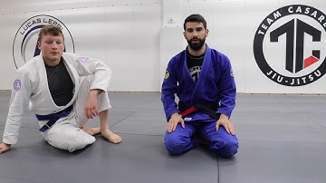 Shoulder Lock From Defending Double Under Stack Pass | Team Casarez Brazilian Jiu Jitsu