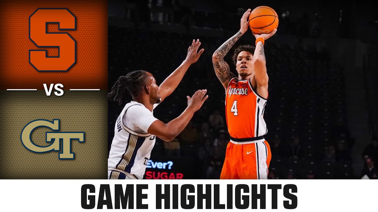 Syracuse vs. Georgia Tech Game Highlights | 2025-26 ACC Men's Basketball