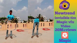 7 january 2021 moj newtrend! invisible tire vfx magic video! kinemaster editing video