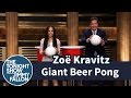 Giant Beer Pong with Zoë Kravitz