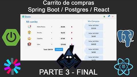 Carrito de compras básico con Spring Boot + React - Parte Final