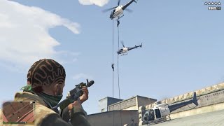 GTA 5 Franklin Shoot on  Factory Roof Helicopter Five Star Escape