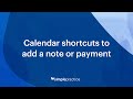 Simplepractice quick tips calendar shortcuts to add a note or payment