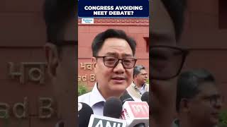 Kiren Rijiju Targets Congress: 'Stop Disrupting Parliament, Debate NEET Now'