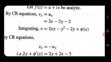 Harmonic Conjugate using CR equations