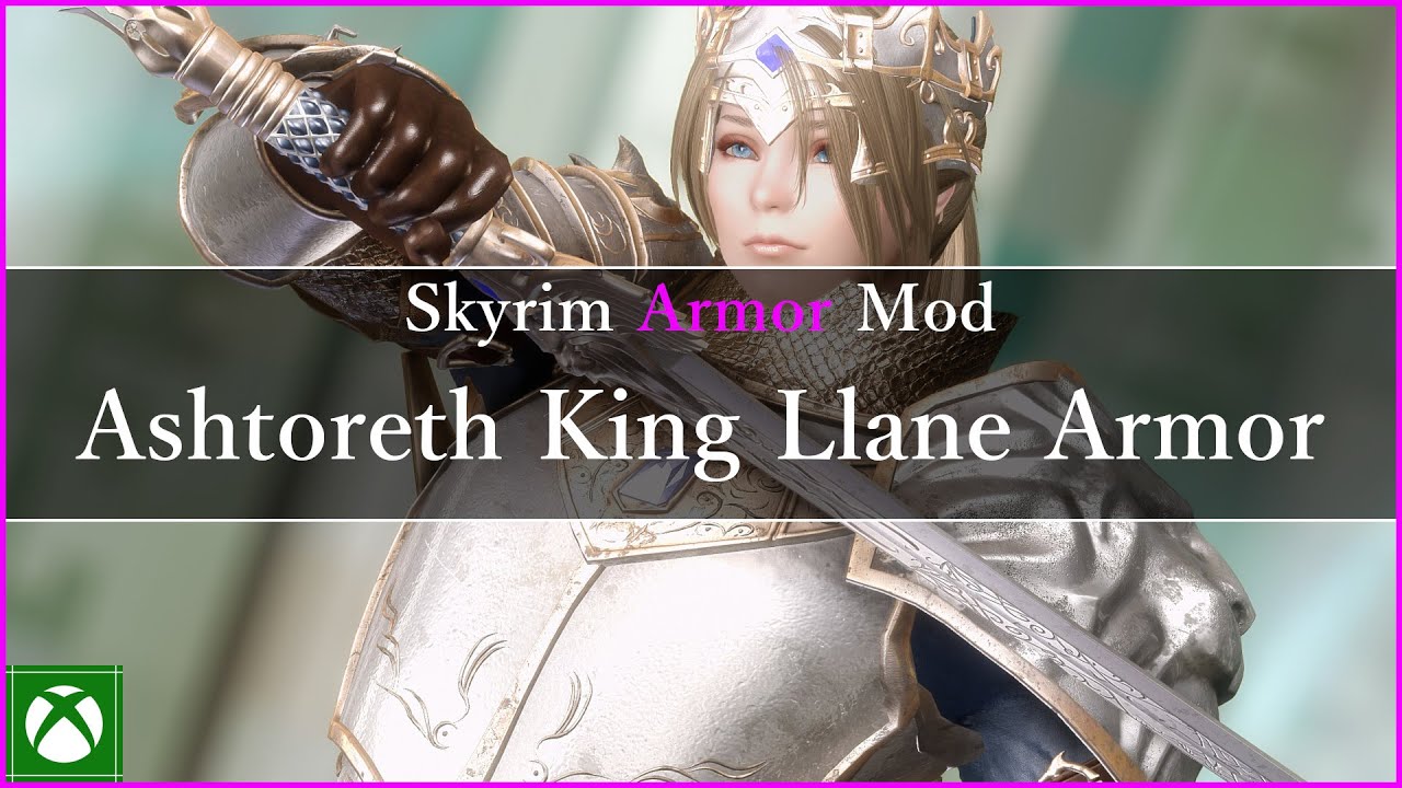  skyrim mod ashtoreth king llane armor shield and sword pc xbox