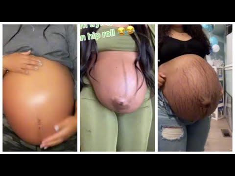 Pregnant belly shapes COMPILATIONS!!