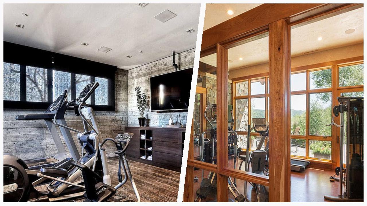 75 Medium Tone Wood Floor And Brick Floor Home Gym Design Ideas You'll Love 🔴 YouTube