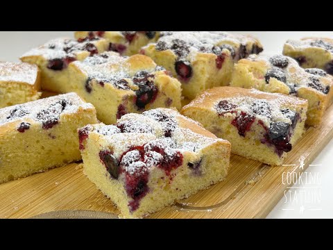 Easy Berry Butter Cake Recipe! Simple and Delicious recipe!