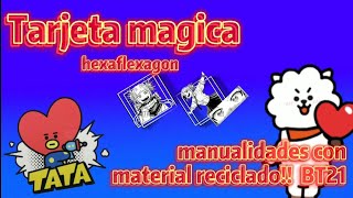 Tarjeta magica y sostenedor para celular /manualidades / hexaflaxagon /Tarjetas creativas /azulu19 by azulu 19 3,425 views 3 years ago 9 minutes, 37 seconds