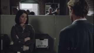 Jane, Lisbon 5x05 scene - 'No offence, but you have a bit of a homeless vide about you.'